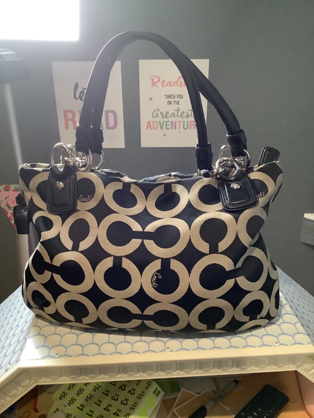Coach Vintage Kristen Op Art Shoulder Bag - Picture 2 of 4